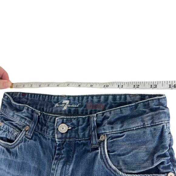 7 For All Mankind Slimmy Jeans Sz 16 Youth Boys Straight Leg Blue 5 Pocket - Picture 13 of 13